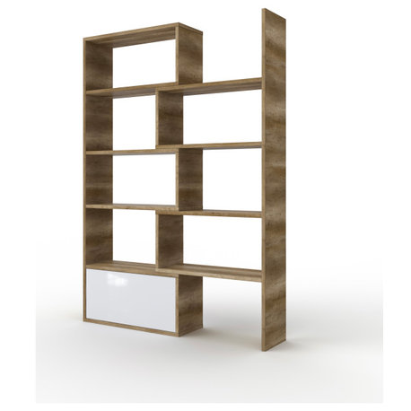 COPA Modular Bookcase, Oak/White