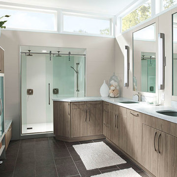 Modern Bathroom Cabinets in Thermofoil - Kitchen Craft Cabinetry
