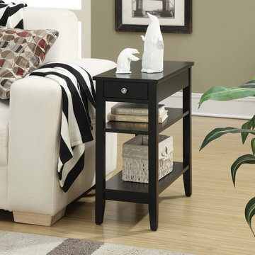 American Heritage Three Tier End Table with Drawer