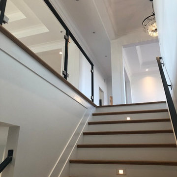Custom Built Metal and Glass Handrail