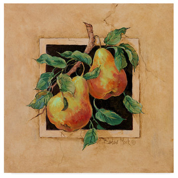 Barbara Mock ' Pear Square' Canvas Art