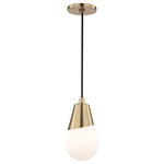 Mitzi by Hudson Valley Lighting - Cora Pendant, Opal Etched Glass, Finish: Aged Brass - We get it. Everyone deserves to enjoy the benefits of good design in their home - and now everyone can. Meet Mitzi. Inspired by the founder of Hudson Valley Lighting's grandmother, a painter and master antique-finder, Mitzi mixes classic with contemporary, sacrificing no quality along the way. Designed with thoughtful simplicity, each fixture embodies form and function in perfect harmony. Less clutter and more creativity, Mitzi is attainable high design.