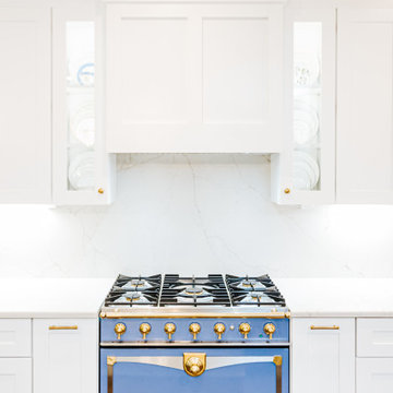 French Blue Oven is the Star of this Roswell Kitchen Remodel