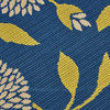 GDF Studio Tilda Outdoor Floral  Area Rug, Blue and Multicolored, 7'10" Round