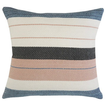 Multicolored Mid-Century Stripe Throw Pillow
