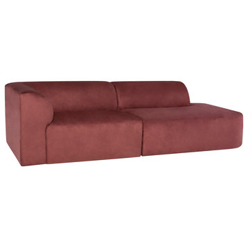 Isla Triple Seat Sofa, Chianti Microsuede, Left Arm