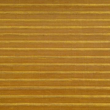 Jute/Paper Yarn Caramel Grass Cloth Wallpaper, Double Roll