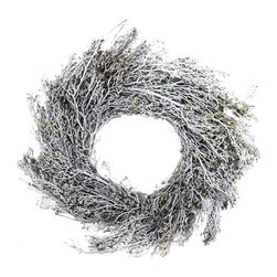 Shea's Wildflower - Coral Vine Wreath, White, 16" - Wreaths And Garlands