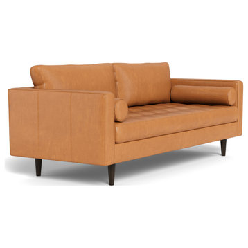 Ladybird Leather Sofa, Hudson Lager