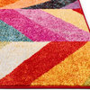 Well Woven StarBright Marcy Modern Chevron Multi Area Rug 5' x 7'