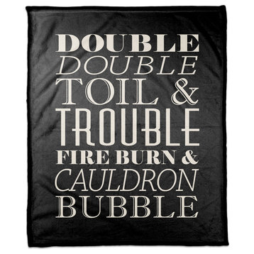 Double Double Toil & Trouble 50x60 Fleece Throw Blanket