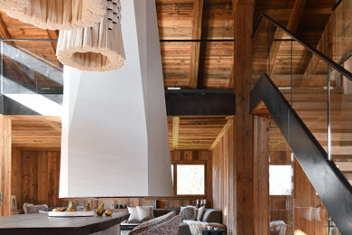 Réalisation d'une salle à manger chalet.