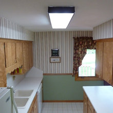 Our Before and After Kitchen. 1960's Small Galley Kitchen.