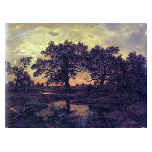 Coucher De Soleil A Pourville Canvas Art By Claude Monet