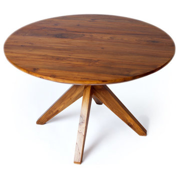 Fontane Dining Table 48", Reclaimed Teak Wood