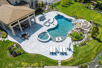 Inspiration for a modern pool remodel in Philadelphia
