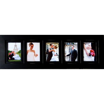 Collage Picture Frames Wood Frame With 5 Openings, 4x6