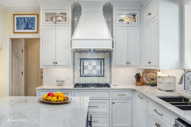 Example of a transitional home design design in New Orleans