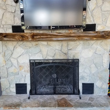 Live-Edge Timber Mantels