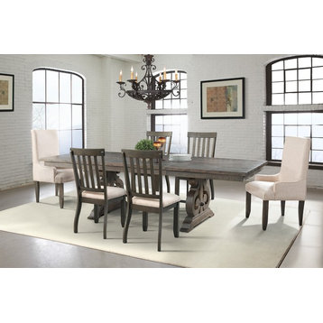 Stanford Dining Table With 4 Side Chairs and 2 Parson Chairs