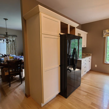 Transitional Kitchen Remodel Done in an Off-White Butter Painted Finish