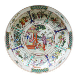 Chinese 12 Zodiac Animals People Fengshui Color Painting Porcelain Plate - Decorative Plates
