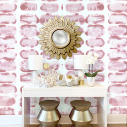 Dusty Rose Accent Wall - Wallpaper