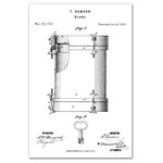 DDCG - Vintage Drum Patent 16"x24" Print on Canvas - This canvas features a vintage drum patent to help you match your personal style in your interior decor.  The result is a stunning piece of wall art you will love. Made to order.