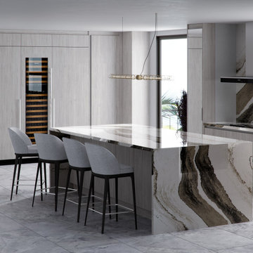 Acqualina Residences Custom Design Kitchen by VelArt