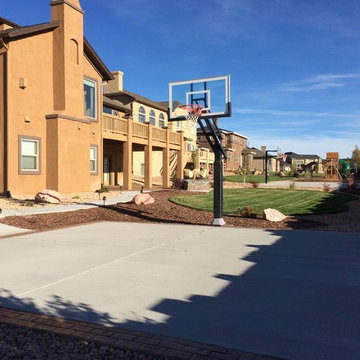Jason P's Pro Dunk Gold Basketball System on a 30x25 in Colorado Spring, CO
