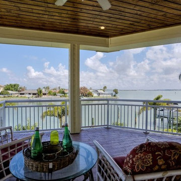 Balcony with water view
