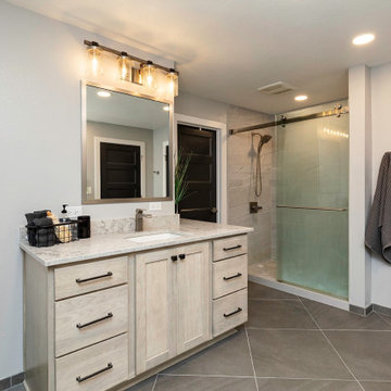 Bath Remodel Adds Texture, Color and Storage