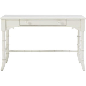 Stella 3 Drawer Desk Matte White Contemporary Desks And