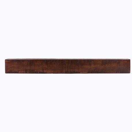 Rustic Fireplace Mantel Shelf, Mahogany, 60"