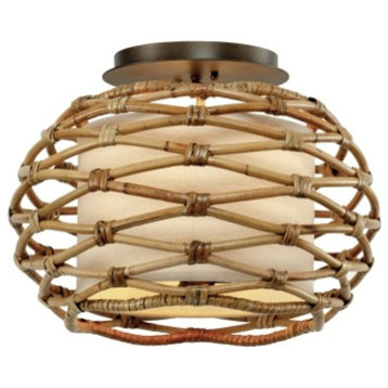 Troy Lighting C6740 Balboa 3 Light 15"W Semi-Flush Globe Ceiling - Bronze