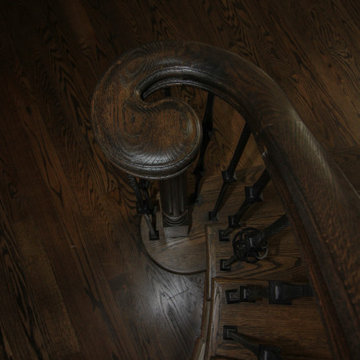 Project #45 | Curved Oak & Wrought Iron Staircase