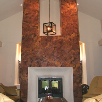 Rustic Venetian Plaster Chimney