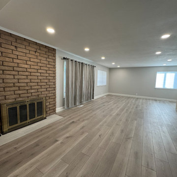 Home Remodel/ One Bath/paint/popcorn removal/LED Can lights/baseboards/Flooring