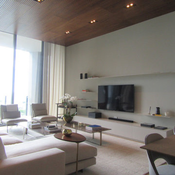 Coconut Grove - wood plank ceiling and wall paneling