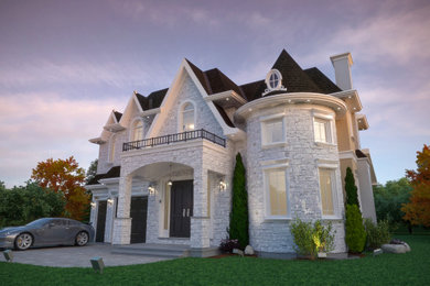 Photo of a mid-sized traditional home design in Toronto.