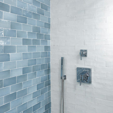 Blue Accent Bathroom In Bucktown (Chicago, IL)