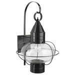 Norwell Lighting - Classic Onion Large Wall Light, Black, Seedy Glass - See Image 2 For Metal Finish