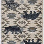 KAS - KAS Chester 5634 Montana Southwestern Rug, Ivory/Blue, 2'0"x7'7" Runner - Let's bring nature indoors! Chester is a machine woven collection designed of updated and trendy lodge looks in today's colors. Youre sure to enjoy the feel of the woodsy outdoors in the comfort of your home! These rugs are made in Turkey of 100% polypropylene and have a pile height.