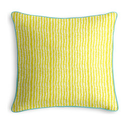 Chartreuse & Aqua Corded Outdoor Pillow - Outdoor Cushions And Pillows