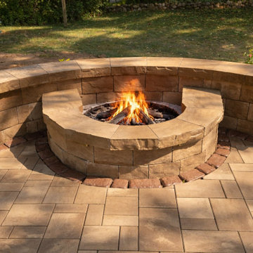 Paver Patio Firepit Installation Ballston Spa, NY Stone