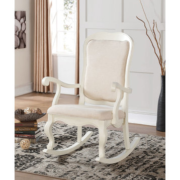 Sharan Rocking Chair, Antique-Style White