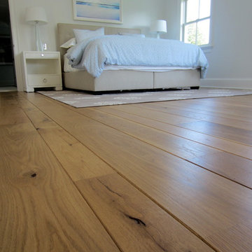 AMAGANSETT: WIDE PLANK CHARACTER WHITE OAK INSTALLED/FINISHED W BONA TRAFFIC HD