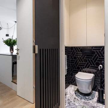 Rénovation complète d'un appartement de 41m² dans un esprit contemporain et japo