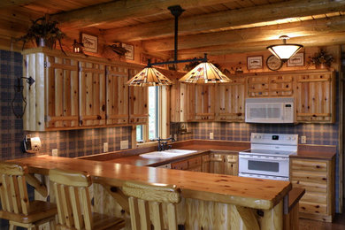 Mountain style kitchen photo in Other