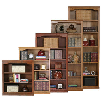 Eagle Furniture Classic Oak 72" Open Bookcase, Chocolate Mousse, 72"